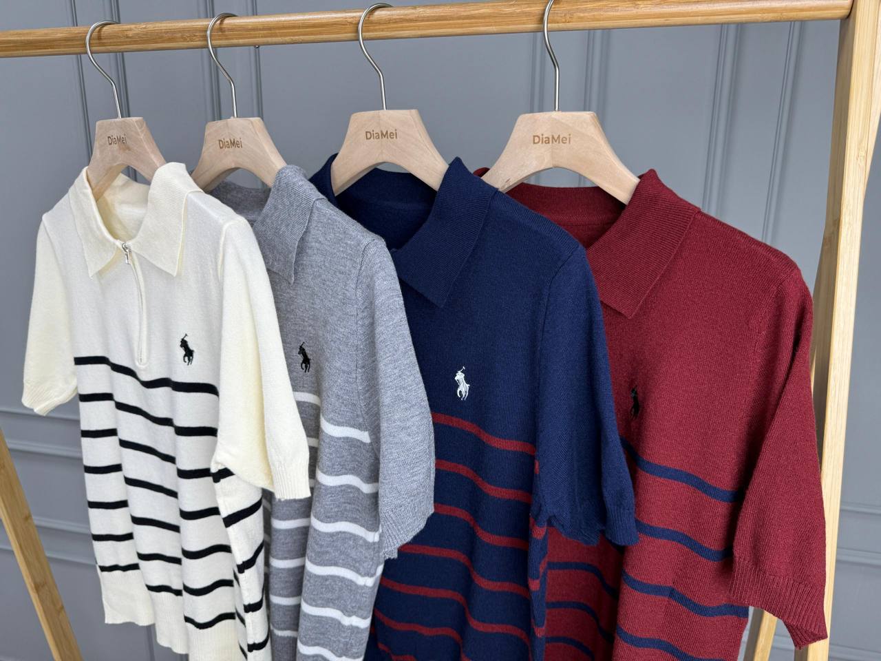 🌟 Брендовые поло с полосками